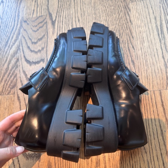 Prada Monolith logo Leather loafer size 7 - Picture 7 of 12